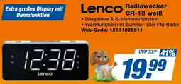 expert Techno Land Lenco Radiowecker CR-18 weiß Angebot