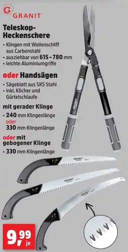 Thomas Philipps GRANIT Teleskop Heckenschere oder Handsägen Angebot