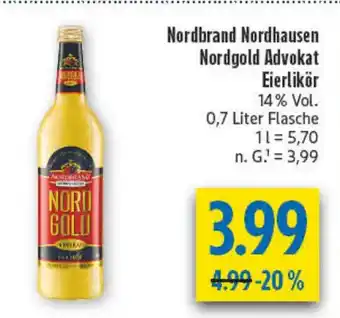 diska Nordbrand Nordhausen Nordgold Advokat Eierlikör Angebot