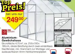 Jawoll TIM GARDEN Aluminium Gewächshaus Angebot