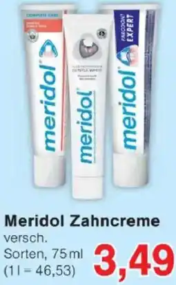 Jawoll Meridol Zahncreme Angebot