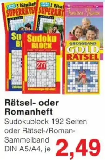 Jawoll Rätsel oder Romanheft Angebot