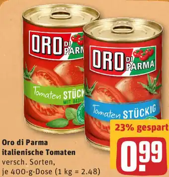 REWE Oro di Parma italienische Tomaten Angebot