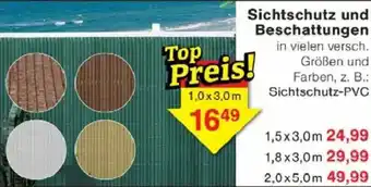 Jawoll Sichtschutz und Beschattungen Angebot