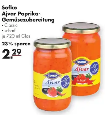 Handelshof Sofko Ajvar Paprika Gemüsezubereitung 720ml Angebot