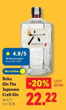 Lidl Roku Gin The Japanese Craft Gin Angebot