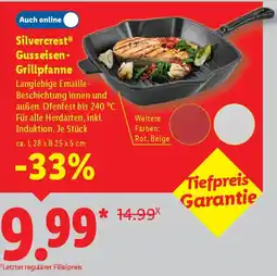 Lidl Silvercrest Gusseisen- Grillpfanne Angebot