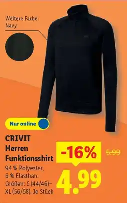 Lidl CRIVIT Herren Funktionsshirt Angebot