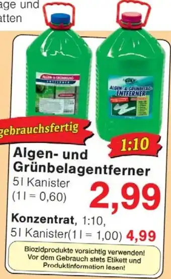 Wiglo Wunderland Algen und Grünbelagentferner Angebot
