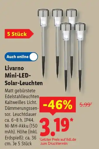 Lidl Livarno Mini-LED- Solar-Leuchten Angebot