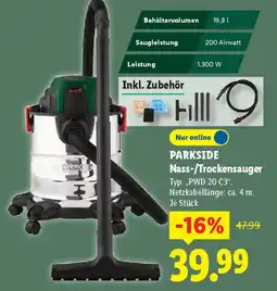 Lidl PARKSIDE Nass-/Trockensauger Angebot