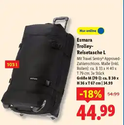Lidl Esmara Trolley- Reisetasche L Angebot