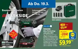 Lidl PARKSIDE Akku-Drehschlag schrauber 20 V Angebot