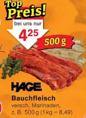 Wiglo Wunderland HAGE Bauchfleisch Angebot