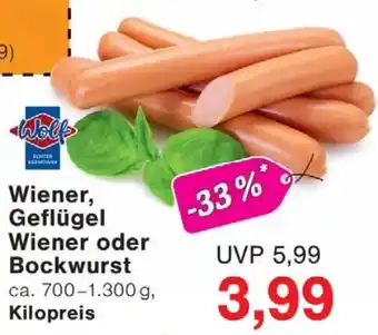 Wiglo Wunderland Wolf Wiener Geflügel Wiener oder Bockwurst Angebot