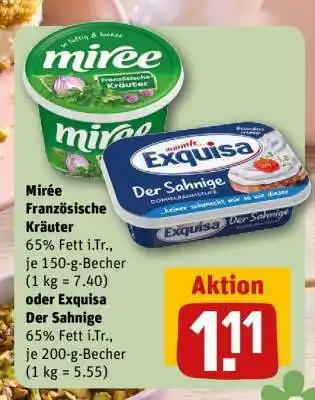 REWE Mirée Französische Kräuter oder Exquisa Der Sahnige Angebot