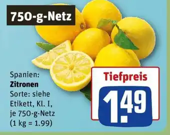 REWE Zitronen Angebot