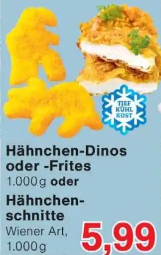 Wiglo Wunderland Hähnchen-Dinos oder Frites oder Hähnchenschnitte Angebot