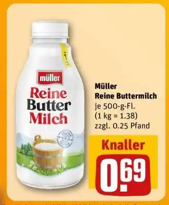 REWE MÜLLER Reine Buttermilch Angebot