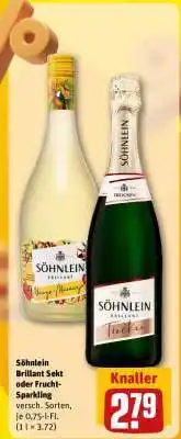 REWE Söhnlein Brillant Sekt oder Frucht-Sparkling Angebot