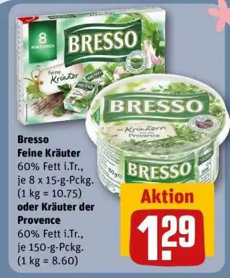 REWE BRESSO Feine Kräuter oder Kräuter der Provence Angebot