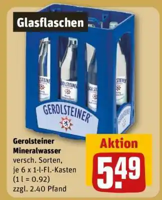 REWE Gerolsteiner Mineralwasser Angebot