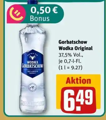 REWE Gorbatschow Wodka Original Angebot
