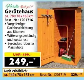 Norma Gerätehaus Angebot