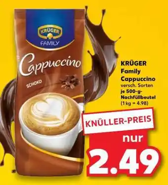Kaufland KRÜGER Family-Cappuccino Angebot