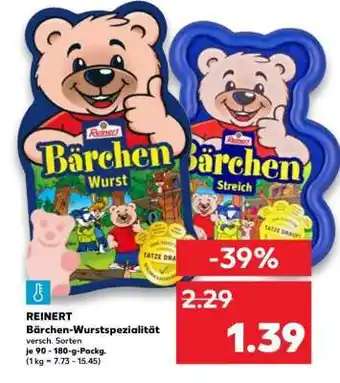 Kaufland REINERT Bärchen-Wurstspezialität Angebot