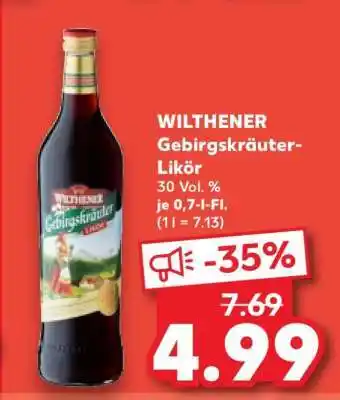 Kaufland WILTHENER Gebirgskräuter-Likör Angebot