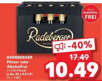 Kaufland RADEBERGER Pilsner oder Alkoholfrei Angebot