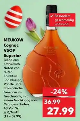 Kaufland MEUKOW Cognac VSOP Superior Angebot