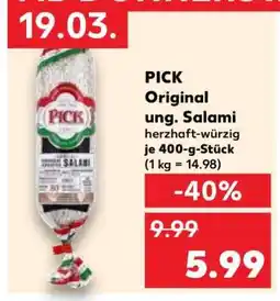 Kaufland PICK Original ung. Salami Angebot