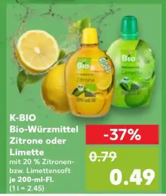 Kaufland K-BIO Bio-Würzmittel Zitrone oder Limette Angebot