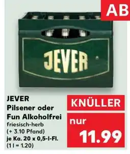 Kaufland JEVER Pilsener oder Fun Alkoholfrei Angebot