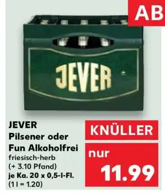 Kaufland JEVER Pilsener oder Fun Alkoholfrei Angebot