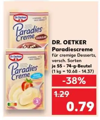 Kaufland DR. OETKER Paradiescreme Angebot