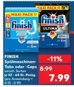 Kaufland FINISH Spülmaschinen- Tabs oder -Caps Angebot