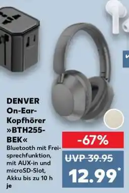Kaufland DENVER On-Ear-Kopfhörer BTH255-BEK Angebot