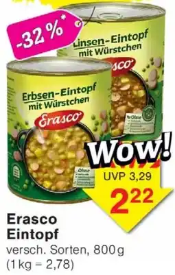 Wiglo Wunderland Erasco Eintopf Angebot