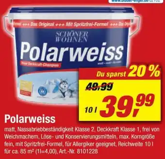 toom Baumarkt Polarweiss 10L Angebot