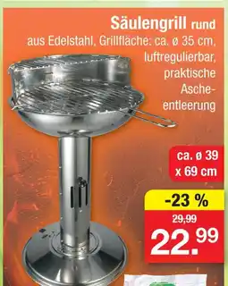 Zimmermann Säulengrill rund Angebot