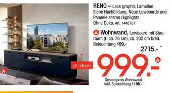Zurbrüggen Stylife wohnwand Angebot