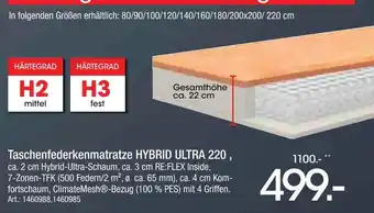 Zurbrüggen Taschenfederkernmatratze hybrid ultra 220 Angebot