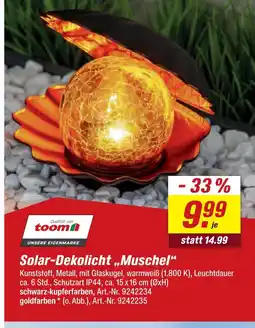 toom Baumarkt Toom solar-dekolicht „muschel“ Angebot