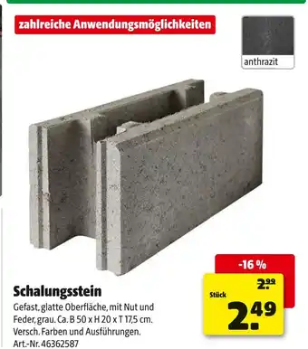 Hagebau Schalungsstein Angebot