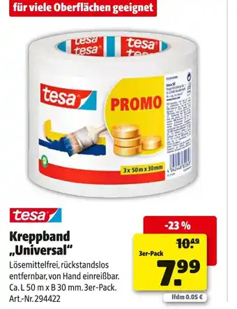 Hagebau Tesa kreppband „universal“ Angebot