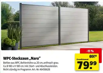 Hagebau Wpc-steckzaun naro Angebot