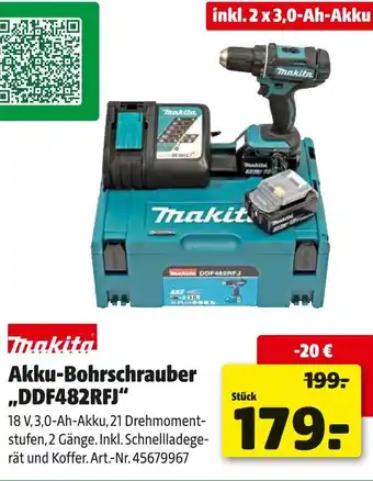 Hagebau Makita akku-bohrschrauber ddf482rfj Angebot